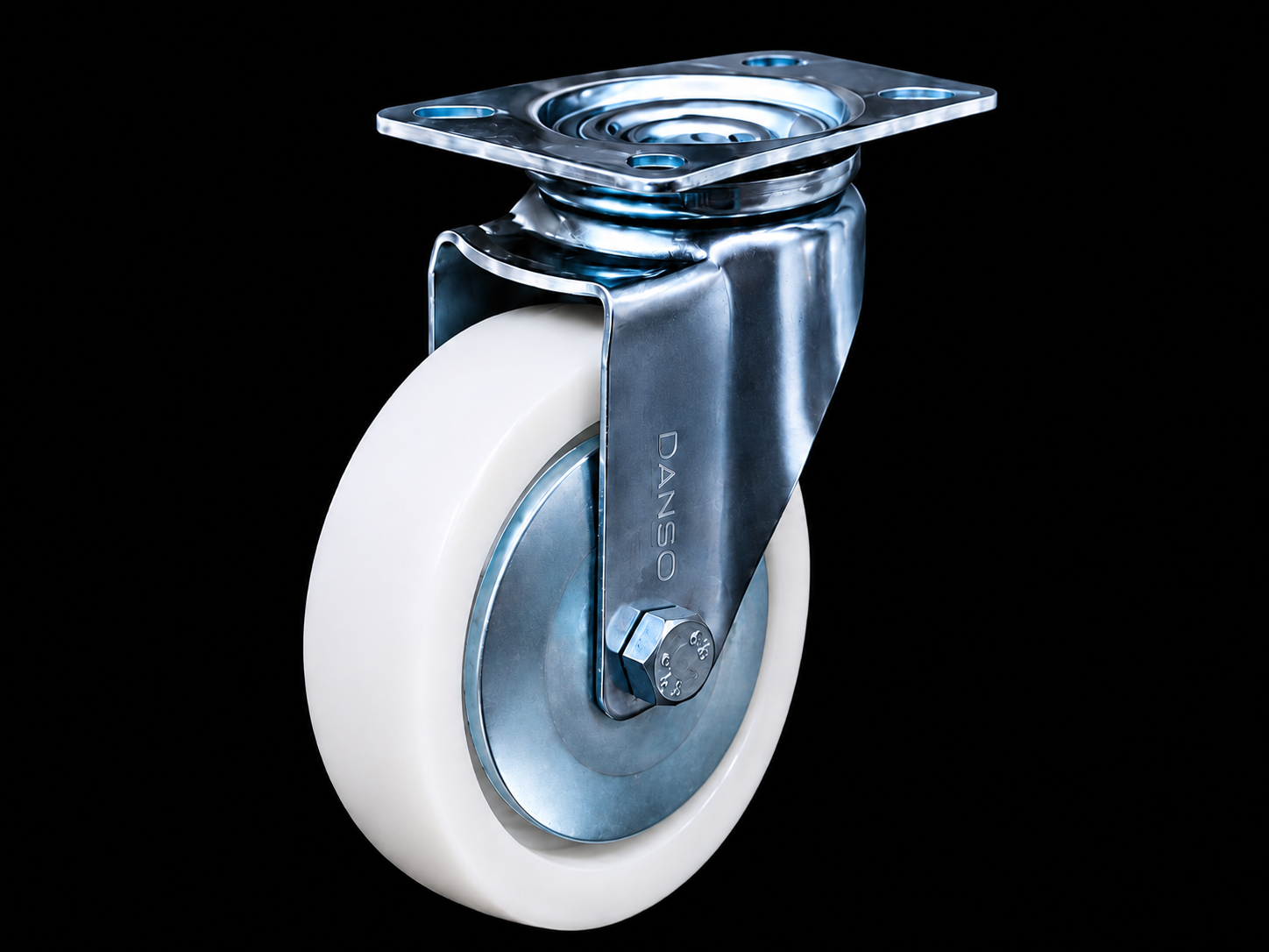 6x2 Swivel I-LET 3MM White DBB caster wheel