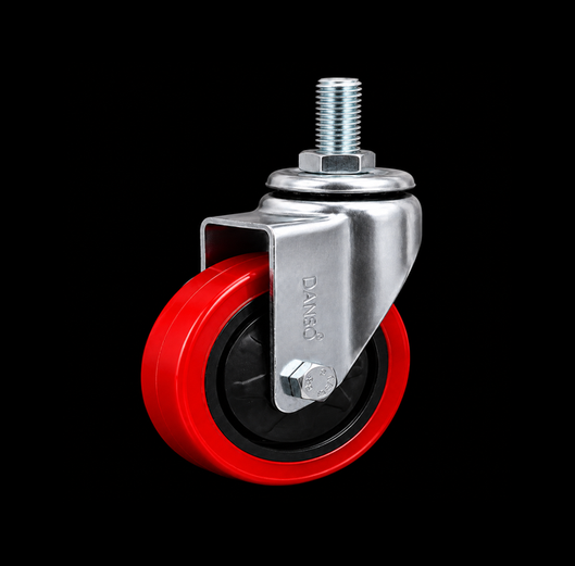 4 inch 12mm Swivel Red Bearing Wheel caster