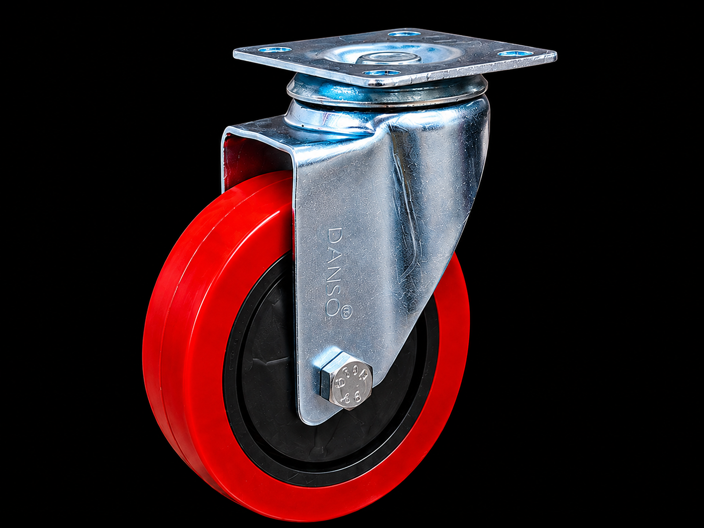 4 inch PT Swivel Red SBB caster wheel